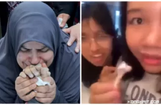 Netizen Sebar Nomor 5 Orang Remaja yang Tertawakan Pembantaian di Palestina, Ini Darah Anak Palestina. (Foto : Dok. Istimewa)