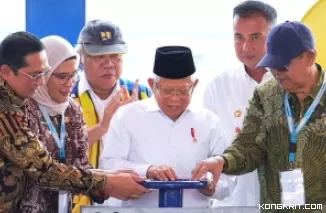 Peresmian Bendungan Cipanas oleh Wapres RI, Ma'ruf Amin