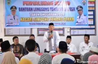 Salurkan BLT Jumlah Besar, Sabar AS Apresiasi Nagari Simpang Tonang Utara Kabupaten Pasaman