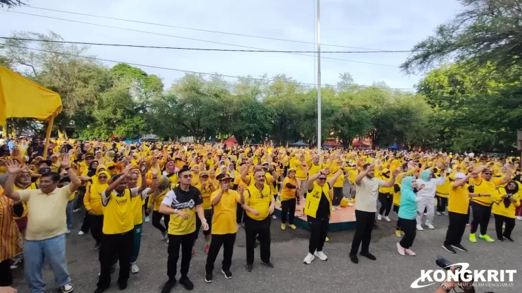 HUT ke-60 Partai Golkar, Wujudkan Kedekatan dengan Masyarakat melalui Senam Massal