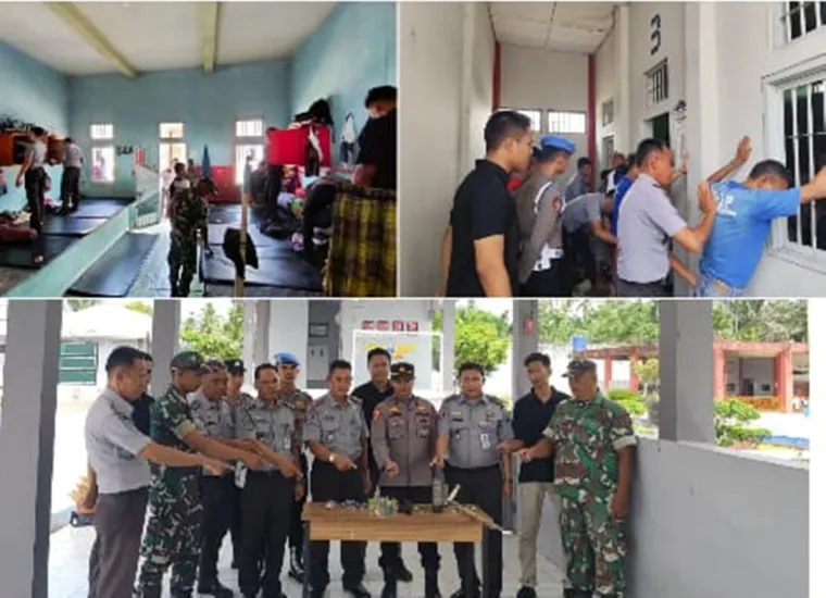 Kalapas Klas IIB Lubuk Basung Lakukan Razia di Blok WBP untuk Menjaga Keamanan