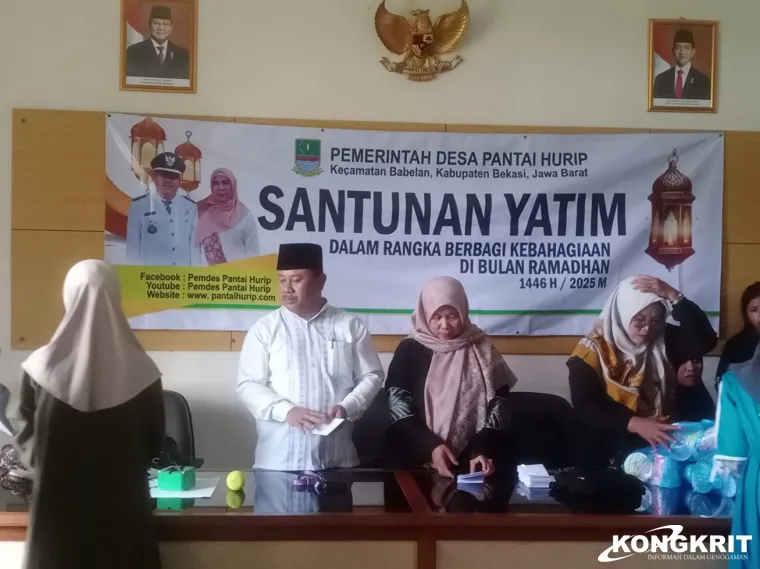 Kepala Desa Pantai Hurip Salurkan Ratusan Paket Santunan untuk Anak Yatim di Bulan Suci Ramadhan