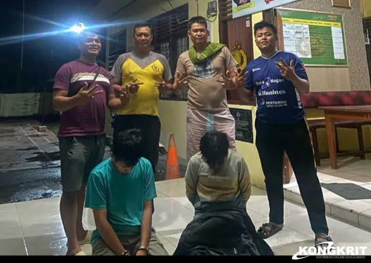 Polsek Linggo Sari Baganti Amankan Dua Terduga Pelaku Narkotika di Pasar Bukit
