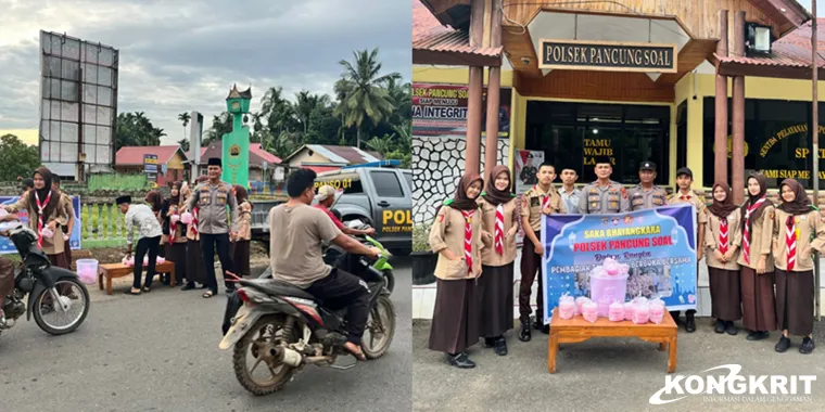Shaka Bayangkara Polsek Pancung Soal Bagi 200 Takjil di Bulan Suci Ramadhan