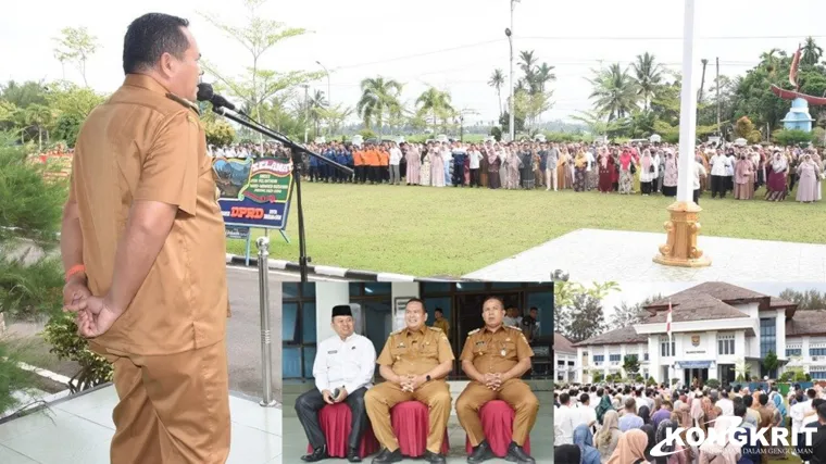 Wali Kota Pariaman Pimpin Apel Gabungan ASN Pertama Pasca Dilantik