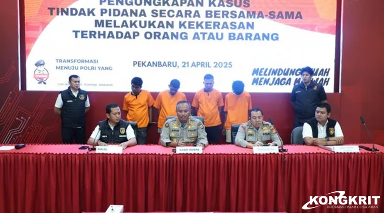 Empat Debt Collector di Riau Ditangkap Usai Keroyok Korban dan Rusak Mobil di Depan Polsek
