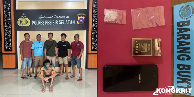 Polres Pesisir Selatan Tangkap Pelaku Penyalahgunaan Narkoba Jenis Sabu di Rawang Painan