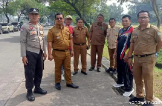 Bhabinkamtibmas Bantargebang Amankan Penyerahan Tanah PT Vida kepada PDAM Kota Bekasi