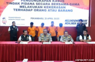 Empat Debt Collector di Riau Ditangkap Usai Keroyok Korban dan Rusak Mobil di Depan Polsek