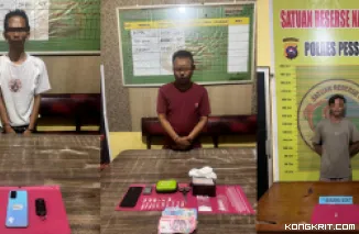 Kiri: Aldi Fernando (25), warga Labung Tanjak; Tengah: Jefriadi Saputra (28), warga Kampung Tanjung Kandih; Kanan: Janualdi Saputra (20), seorang pelajar/mahasiswa warga setempat.