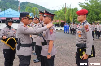 Upacara Serah Terima Jabatan di Polres Pesisir Selatan Berjalan Lancar