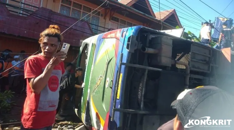 Kecelakaan Maut di Padang Panjang, Bus ALS Terguling Diduga Akibat Rem Blong