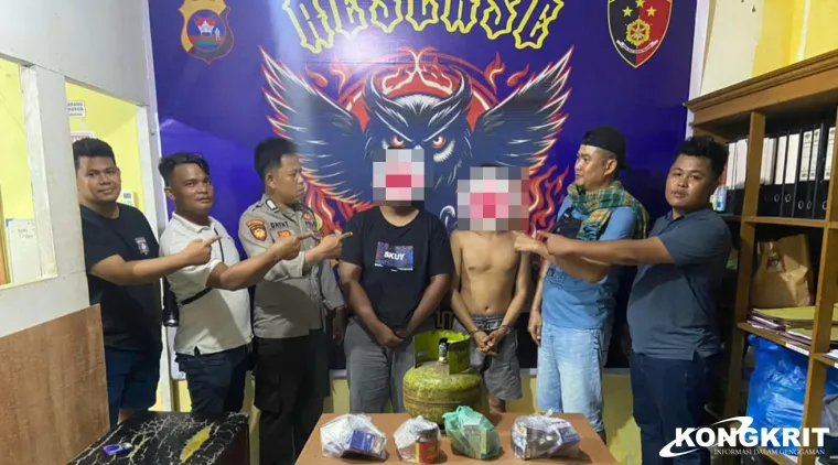 Polsek Linggo Sari Baganti Amankan Dua Pemuda Terduga Pelaku Pencurian di Rawang Bakung
