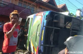 Kecelakaan Maut di Padang Panjang, Bus ALS Terguling Diduga Akibat Rem Blong