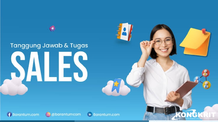 Ilustrasi pekerjaan sales.