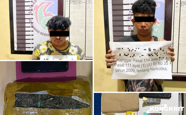 Dua Pengedar Narkotika Jenis Ganja Kering Berhasil Dibekuk Satresnarkoba Polres Dharmasraya