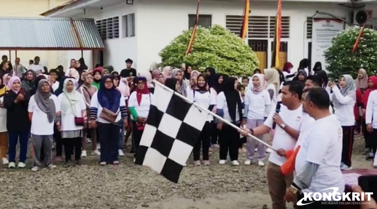 Menyongsong Pemilu 2024, Masyarakat bersama KPU Pasaman Barat Gelar Senam Sehat dan Jalan Santai.