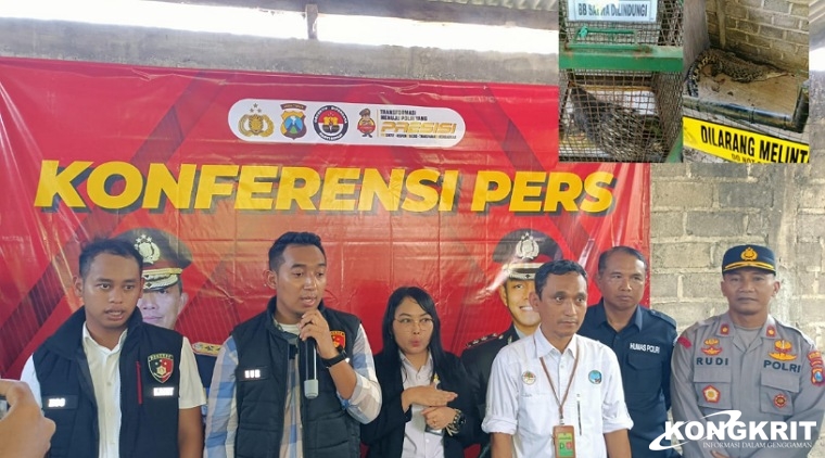 Kasat Reskrim Polres Tulungagung AKP M.Nur saat melakukan press rilis di TKP