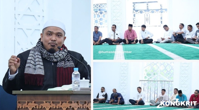 Suasana penuh khusyuk terpancar dari para peserta yang hadir dalam pengajian di Sekretariat DPRD pada Jum'at, 19 Januari 2024.
