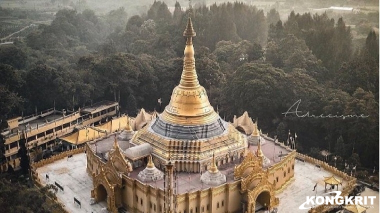 Taman Alam Lumbini, Keindahan Pagoda Emas di Sumatra Utara. (Foto : Dok. Istimewa)