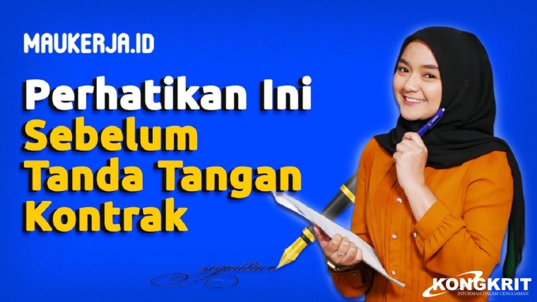 Ilustrasi tanda tangan kontrak.