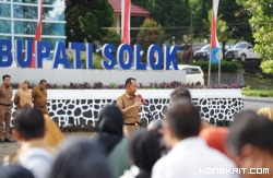 Apel Pagi Kabupaten Solok, Safrudin Ajak Wujudkan Kerjasama dan Dedikasi Maksimal