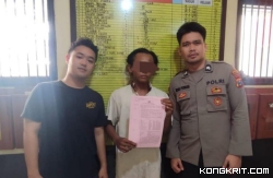 Tersangka MIA alias Soneng saat diamankan polisi
