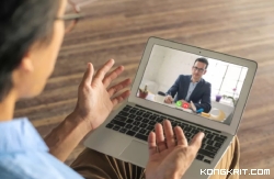 Ilustrasi interview kerja online. (Foto: indozone.com)