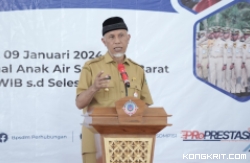 Mahyeldi Ansharullah Memberikan Sambutan Pada Pembukaan Diklat Pemberdayaan Masyarakat (DPM) Politeknik Pelayaran (Poltekpel) Sumbar dan Sosialisasi Seleksi Penerimaan Calon Taruna (Sipencatar) Kementerian Perhubungan 2024 (Selasa, 9 Januari 2024)