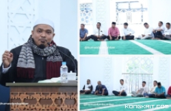 Suasana penuh khusyuk terpancar dari para peserta yang hadir dalam pengajian di Sekretariat DPRD pada Jum'at, 19 Januari 2024.
