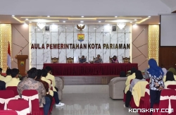 Pj Wali Kota Pariaman, Roberia berikan kuliah umum kepada mahasiswa jurusan Ilmu Hukum Universitas Negeri Padang (UNP) di Aula Balaikota Pariaman, Kamis (7/12/2023).