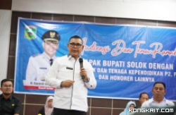 Kamis, 18 Januari 2024, Bupati Solok, Capt. H. Epyardi Asda, M.Mar Dt Sutan Majo Lelo, menggelar audiensi dan temu ramah di Gedung Solok Nan Indah.
