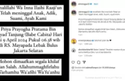 Standup Comedian Babe Cabita Tutup Usia, Oki Rengga Tulis Pesan Begini