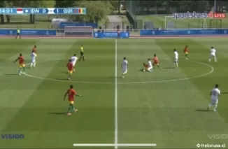 Tangkap layar pertandingan Indonesia vs Guinea