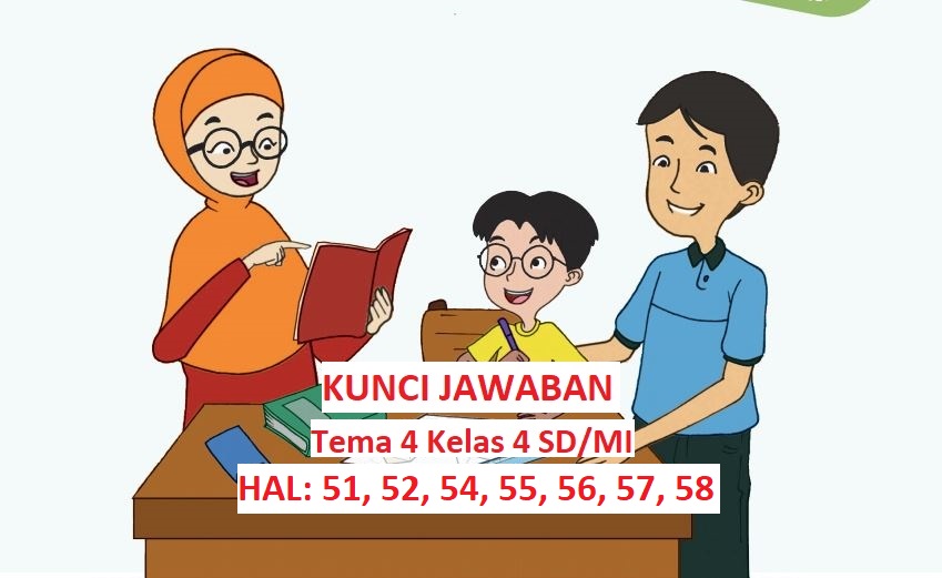 Kunci Jawaban Tematik Tema 4 Kelas 4 Halaman 51 52 54 55 56 57 58 Pembelajaran 1 Subtema 2