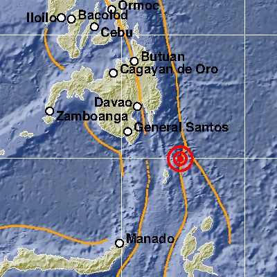 Gempa Talaud Berkekuatan Magnitudo 7,1 di Laut Filipina. | BMKG/Halonusa