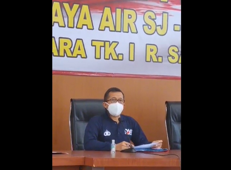 Komandan Disaster Victim Identification (DVI) Pusat Kedokteran dan Kesehatan Polri, Kombes Hery Wijatmoko saat konferensi pers di RS Umum Bhayangkara Tk. I R. Said Sukanto, Jakarta Timur, Kamis ini.