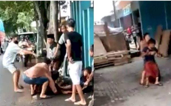 Pria ditikam di depan kos-kosan cewek di Jalan Soekarno Hatta setelah dituduh mencuri HP, Rabu (6/1/2021) | Anisa Putri/Halonusa