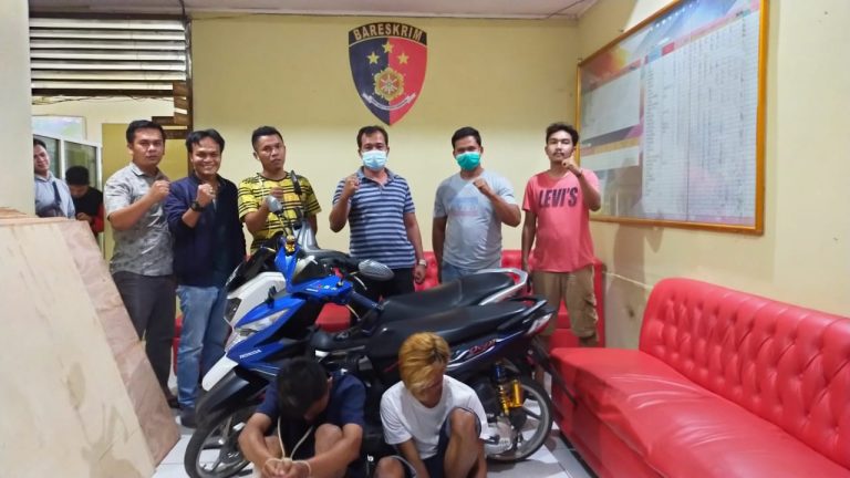 Tim Opsnasl Polres Limapuluh Kota usai menangkap dua pelaku pencurian sepeda motor yang ternyata masih berstatus pelajar | Int/Halonusa