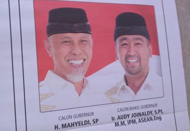 Pilkada Sumbar 2020, foto pasangan calon gubernur dan wakil gubernur Sumbar, Mahyeldi-Audy