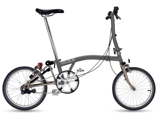 Sepeda Lipat Brompton Folding Bike 16&quot; S2E Graphite Metallic | Tokopedia | Halonusa