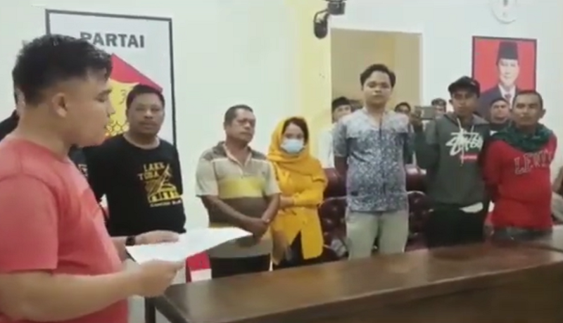 Tangkapan layar permintaan maaf Ketua DPRD Pasaman Barat usai digerebek warga bersama sekretaris perempuannya di DPC Partai Gerindra