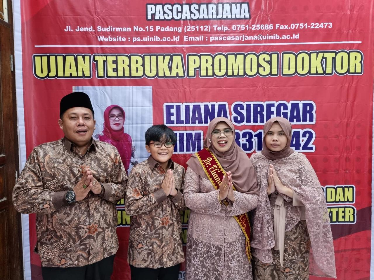 Eliana Siregar Raih Gelar Doktor, Kupas Sufisme Menurut Seyyed Hoseen Nasr dan Pendidikan Karakter di Indonesia