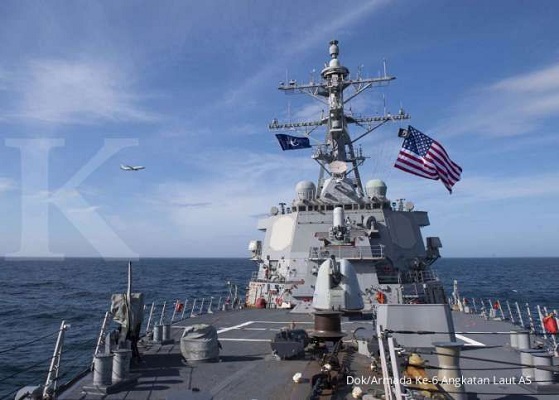 ILUSTRASI. Sebuah kapal perang AS memasuki kawasan selat Taiwan (17/9/2021) Dok: Armada Ke-6 Angkatan Laut AS .