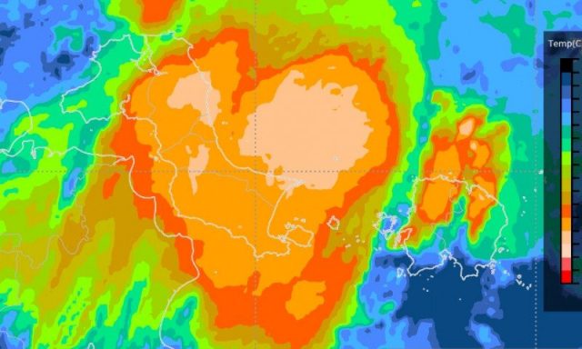 Tangkapan layar update peringatan dini cuaca wilayah Kepulauan Bangka Belitung Sabtu (4/9/2021) pukul 05.00 WIB. Masih berpotensi terjadi hujan dengan intensitas sedang-lebat yang dapat disertai kilat/petir dan angin kencang. (ANTARA/Andi Firdaus)