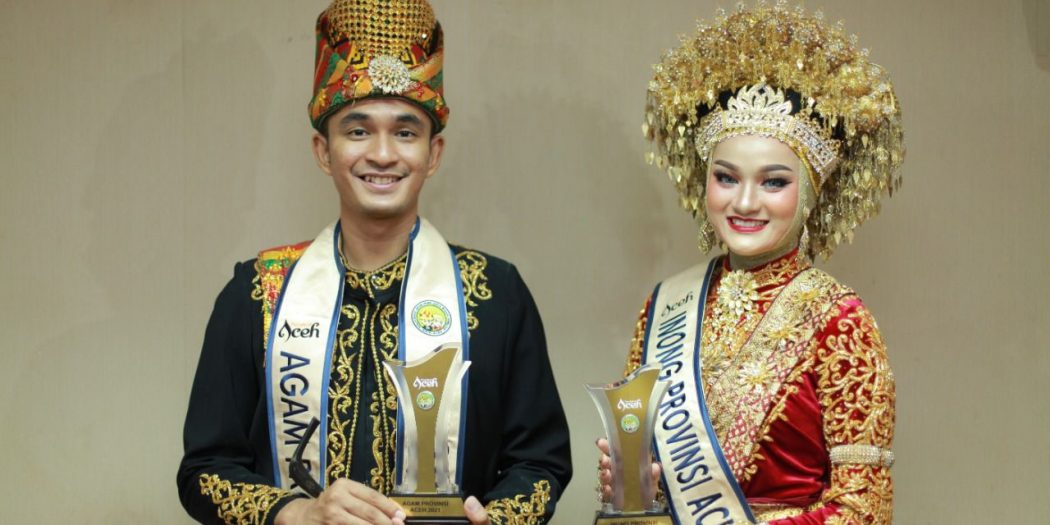 Akkral dan Salwa pemenang kompetisi Agam Inong Aceh 2021 siap melaju ke ajang Duta Wisata Indonesia di NTB pada November mendatang. (foto: humas/halonusa)