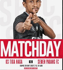 Jadwal Semen Padang FC vs KS Tiga Naga (Foto: Twitter Semen Padang FC)