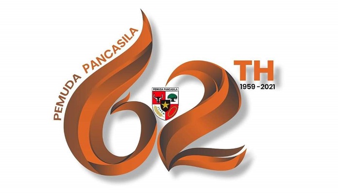 Logo HUT Pemuda Pancasila ke-62 tahun 2021.