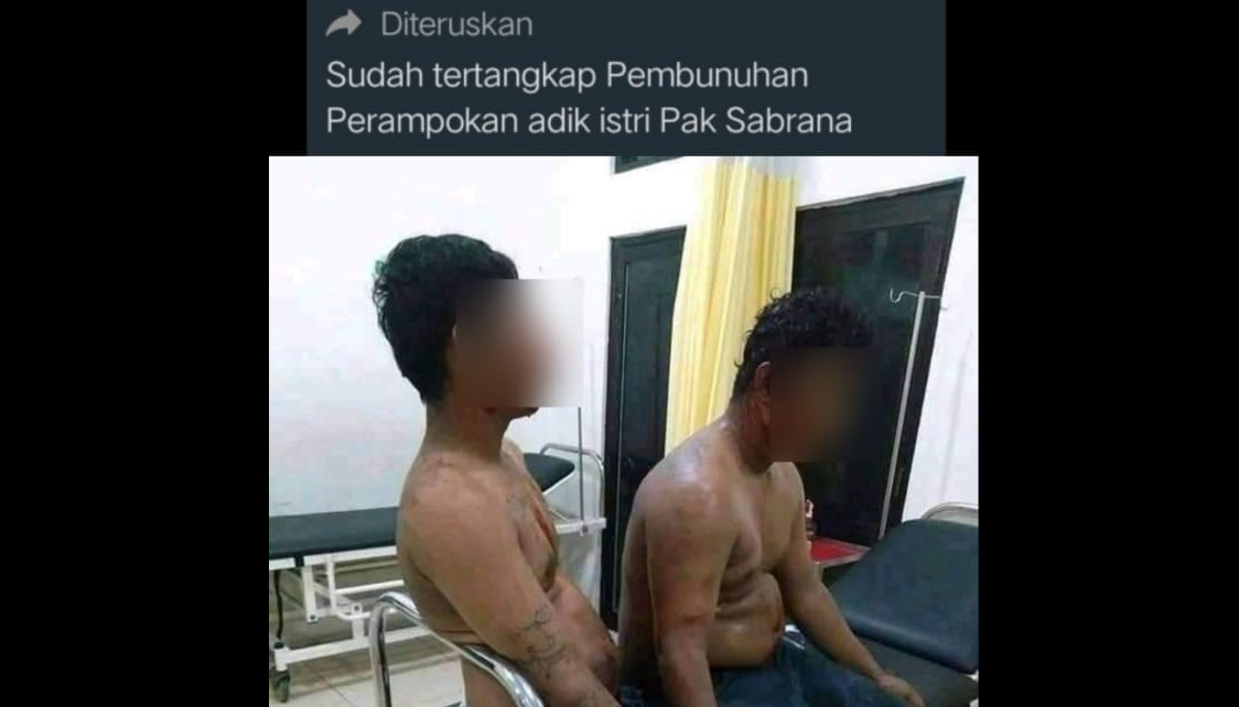 Kolase foto pesan berantai dan foto terduga pelaku perampokan di Kuranji, Kota Padang. (Foto: Dok. Istimewa)