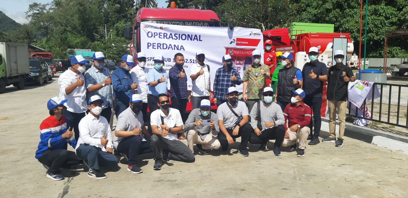 Peluncuran Pertashop ke-200 di Bukit Batabuah, Canduang, Kabupaten Agam. (Foto: Dok. Pertamina)